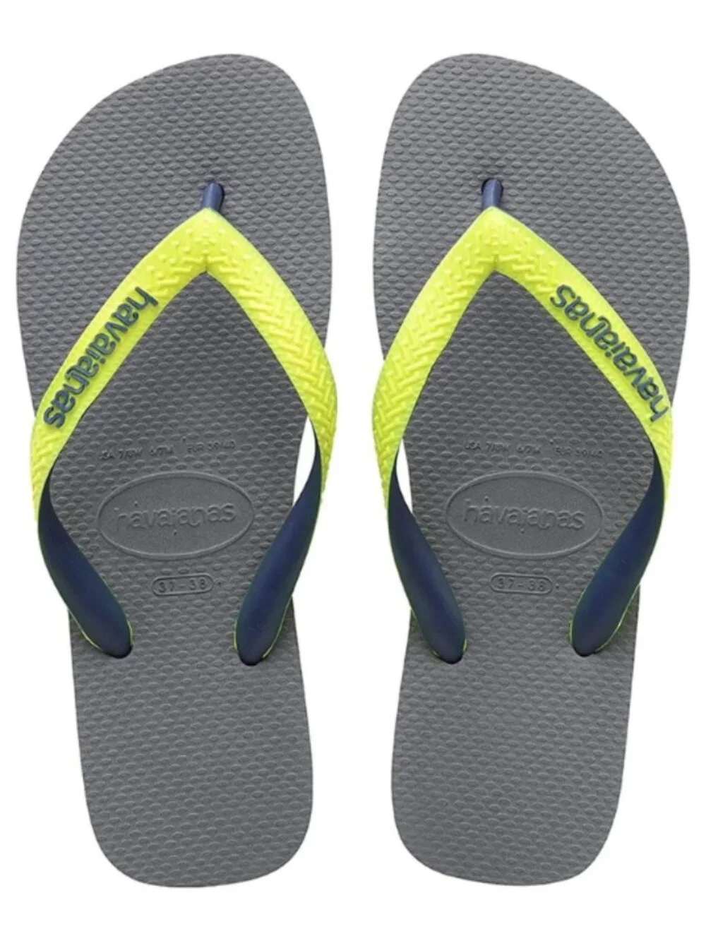 Havaianas Flipflop Steel Grey/LED Yellow Fluorescent Size 11/12